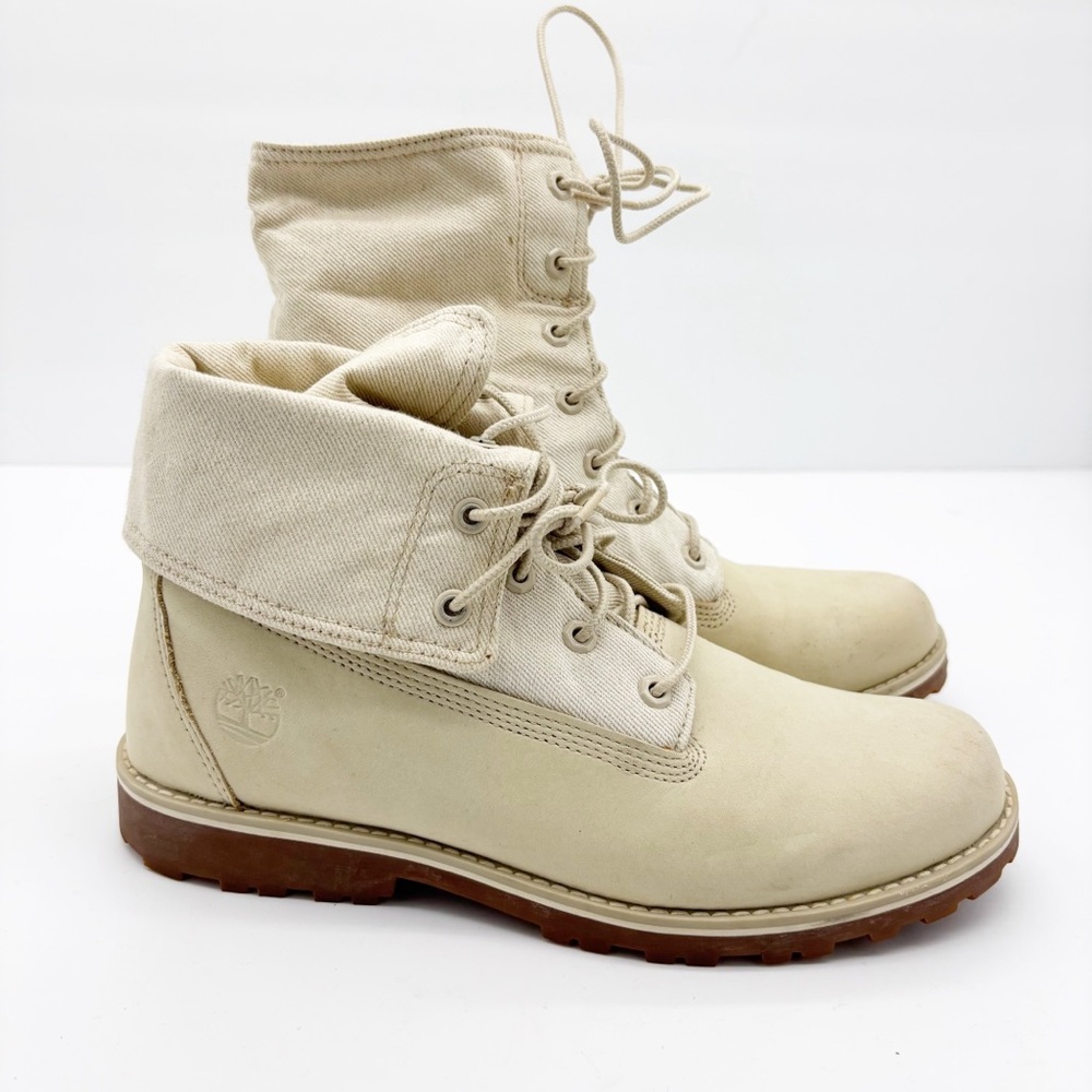 Timberland Cream Fold Down Boots